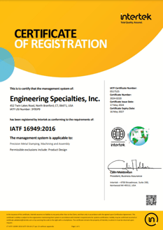 ESI IATF Certification